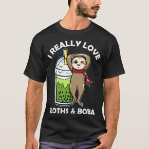 Camiseta Boba Milk Tea Eu realmente amo calções Boba pene