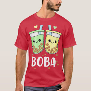 Camiseta Boba Milk Tea Kawaii Cute Boba Tapioca Balls Girls