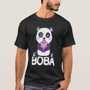 Camiseta Boba Panda Cute Bubble Tea Neko Meninas Adolescent