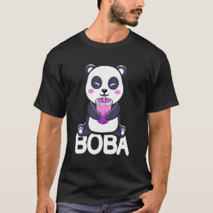 Camiseta Boba Panda Fofo Chá de Bolhas Garotas Neko Adolesc