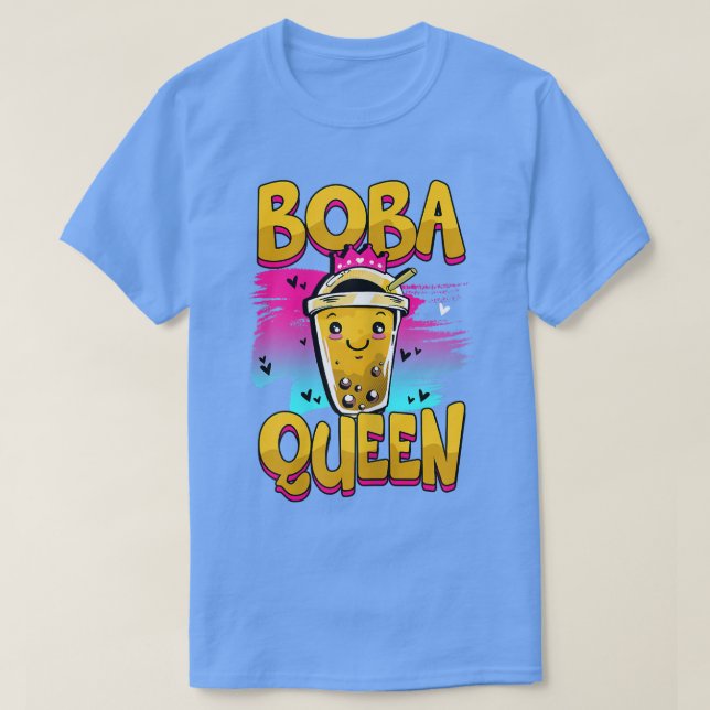 Camiseta Boba Queen Bubble Tea (Frente do Design)