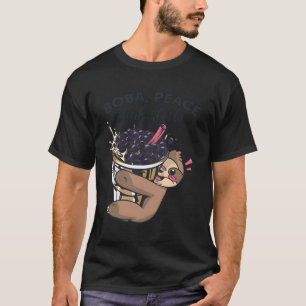 Camiseta Boba Tea Boba Peace And Sloth
