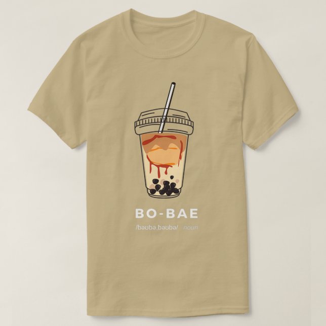 Camiseta Boba Tea Bubble milk Tea 1 (Frente do Design)