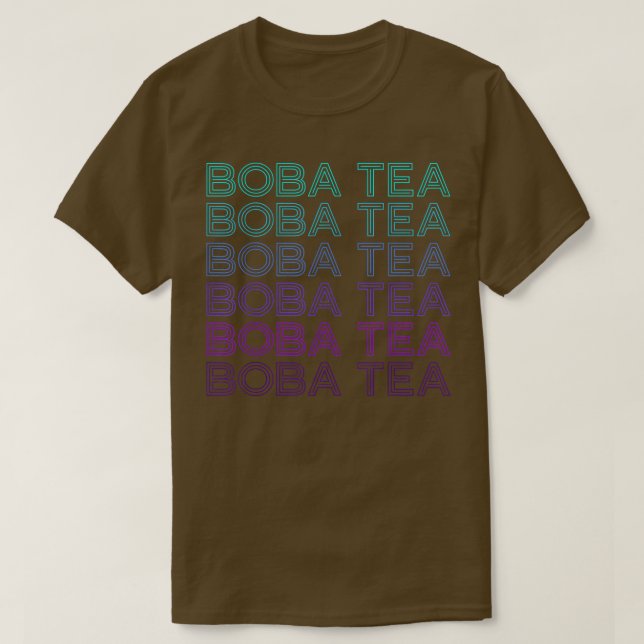 Camiseta Boba Tea Bubble Tea Milk Tea Retro  (Frente do Design)