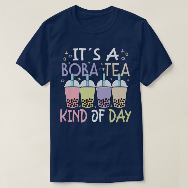 Camiseta Boba Tea Bubble Tea milk Tea Tea Tea Bubble Premiu (Frente do Design)
