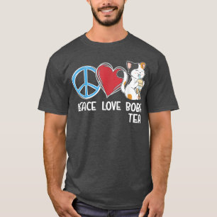 Camiseta Boba Tea Cat Bubble Tea Kawaii Anime Japonês