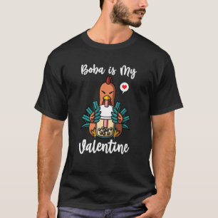 Camiseta Boba Tea é Meu Frango Anti Dia dos Namorados D