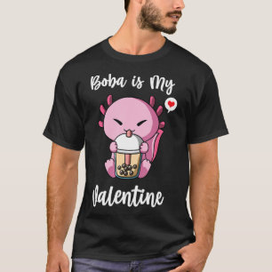 Camiseta Boba Tea é minha Namorados Axolotl Anti Dias de os