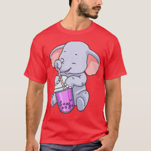 Camiseta Boba Tea Gift Women Elephant Gift Bubble Tea