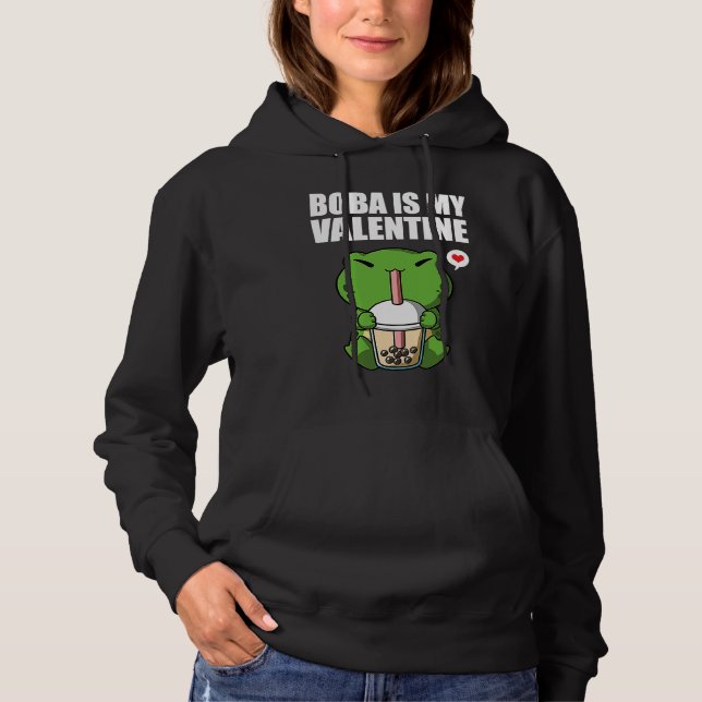 Camiseta Boba Tea is My Valentine Frog Anti Valentines Day  (Frente)