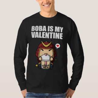 Camiseta Boba Tea is My Valentine Samurai Anti Valentines D