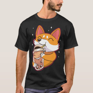 Camiseta Boba Tea Kawaii Corgi aposta em animais
