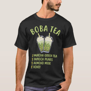 Camiseta Boba Tea Matcha Green Tea Recipiente para Chá Borr