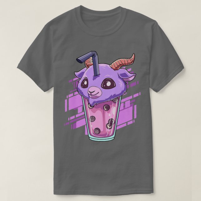 Camiseta Boba Tea Pastel Gótico Estilo - Kawaii Bubble Tee  (Frente do Design)