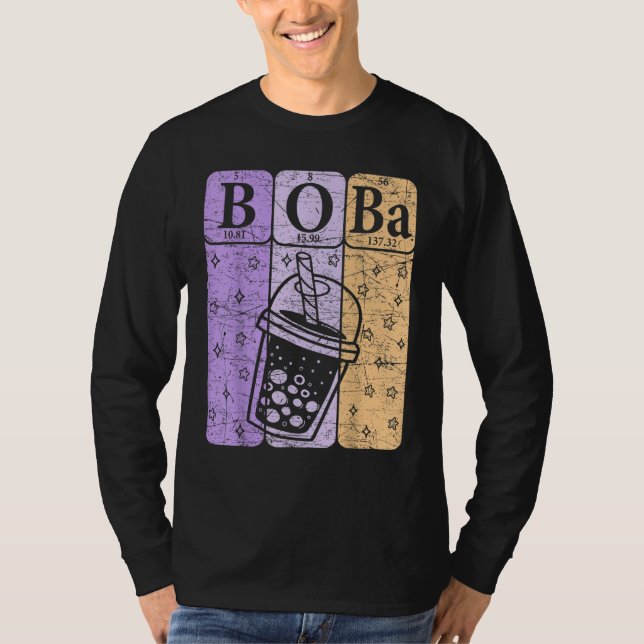 Camiseta Boba Tea Periodic Table Elements Bubble Tea  Nerd (Frente)