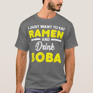 Camiseta Boba Tea Ramen Cute Kawaii Bubble milk Tea
