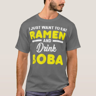 Camiseta Boba Tea Ramen Cute Kawaii Bubble milk Tea