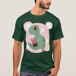 Camiseta Boba Tea-Rex Bubble Tea Anime Kawaii Cute Dino