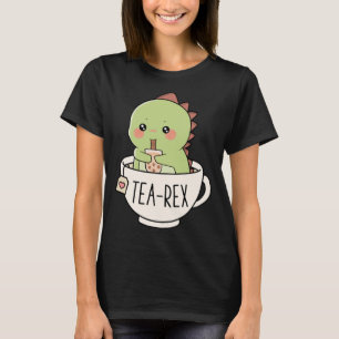 Camiseta Boba Tea-Rex Cute T-Rex Dinosaur Lover Kawaii Funn