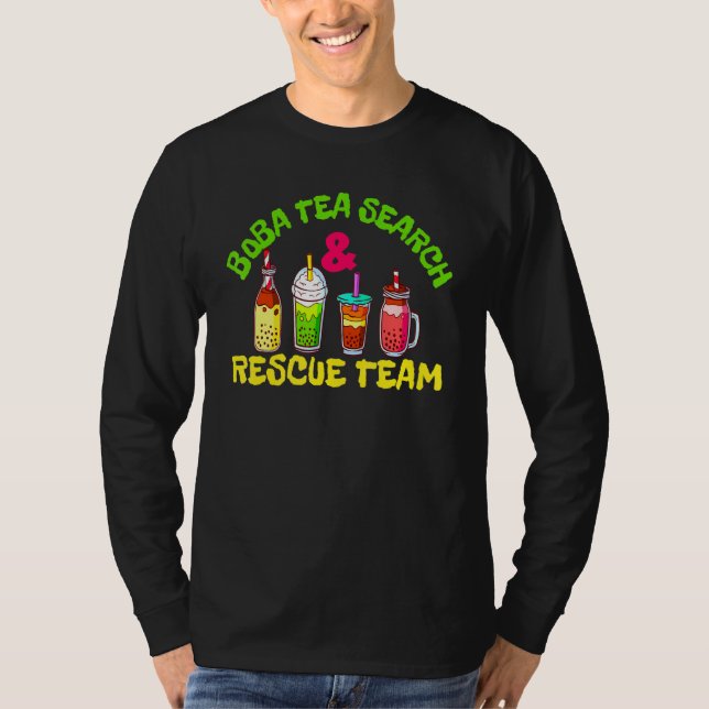 Camiseta Boba Tea Search Rescut Team Para Boba Tea (Frente)