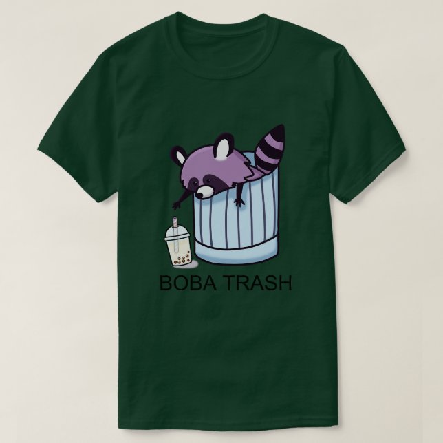 Camiseta Boba Trash Racoon (Frente do Design)