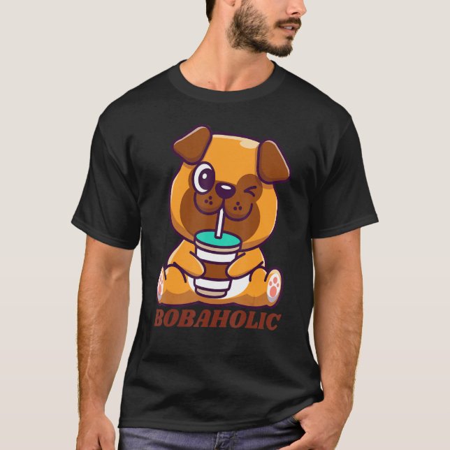 Camiseta Bobaholic Bubble Tea Japonês Boba Milk Tea (Frente)