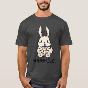 Camiseta Bobaholic Pixel Bunny ama Boba Tea