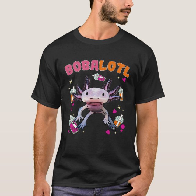 Camiseta Bobalotl Axolotl Boba Tea Bubble Milk (Frente)