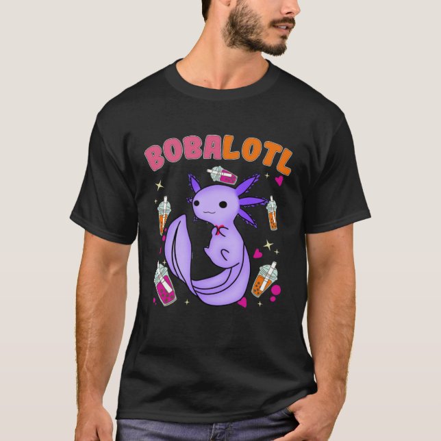 Camiseta Bobalotl Axolotl Boba Tea Bubble Milk  7 (Frente)