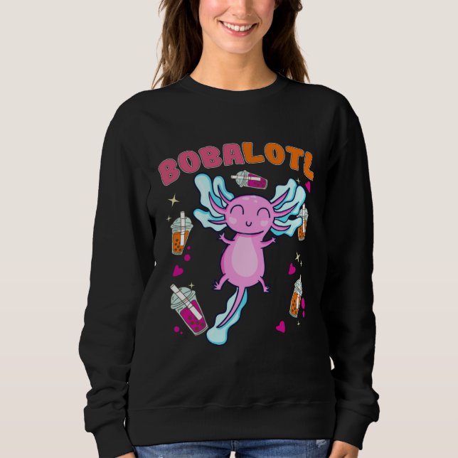 Camiseta Bobalotl Axolotl Boba Tea Bubble Milk  8 (Frente)