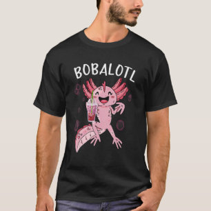 Camiseta Bobalotl Axolotl Cute Axolotl Bebendo Boba Tea