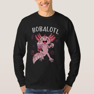 Camiseta Bobalotl Axolotl Cute Axolotl Bebendo Boba Tea