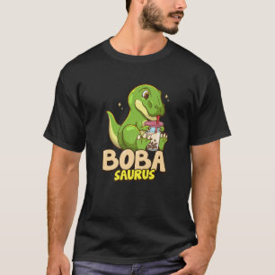 Camiseta Bobasaurus Cute Dinossaur Boba Bubble milk Tea Lov