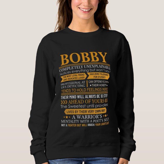 Camiseta Bobby First Name Shirt - Nome Personalizado Bobby (Frente)