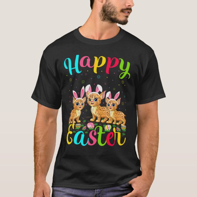Camiseta Bobcat Funny Easter Coelhinho De Ovo Bobcat Feliz (Frente)