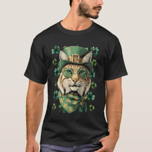 Camiseta Bobcat Irlandês com Óculos de Sol Trevos St Patric