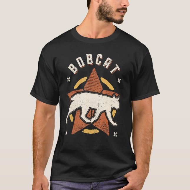 Camiseta Bobcat Vintage Retro Classic Animal (Frente)