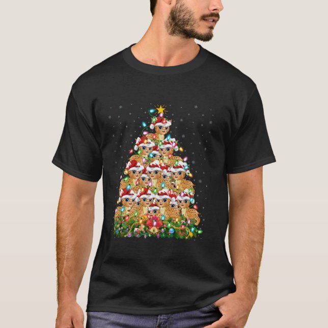 Camiseta Bobcat Xmas Tree Lighting Papais noeis Bobcat Chri (Frente)