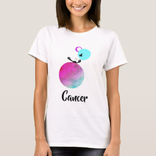 Camiseta Bobo bonito do zodíaco do cancer das mulheres do