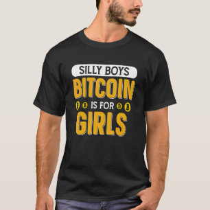 Camiseta Bobo Boys Bitmoney É Para Meninas Retro BTC Crypto