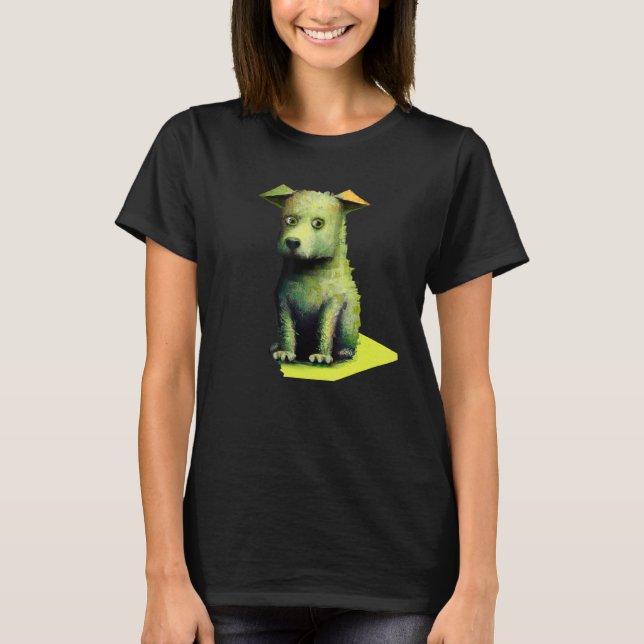 Camiseta Bobo cão trabalho de arte de cachorrinho bonitinho (Frente)