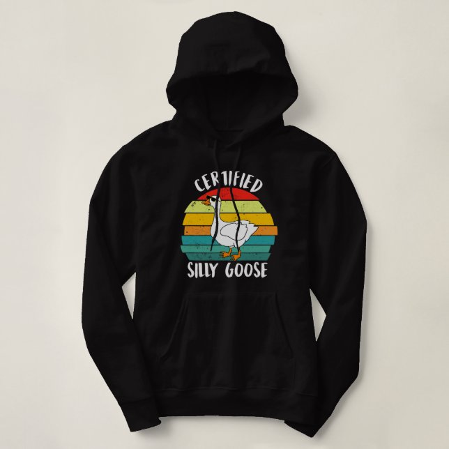 Camiseta Bobo certificado ganso engraçado ganso ganso ganso (Frente do Design)