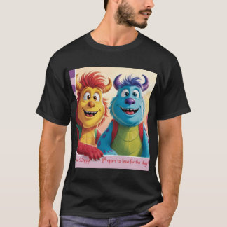 Camiseta "Bobo e Zippy: Amigos brilhantes em um mundo monst