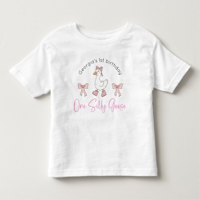 Camiseta Bobo ganso rosa Aniversário (Frente)