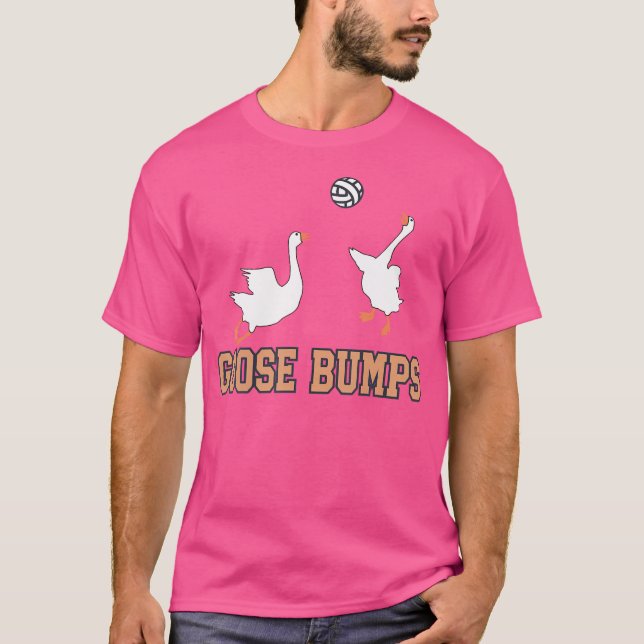Camiseta Bobo Gansos Jogando Voleibol (Frente)