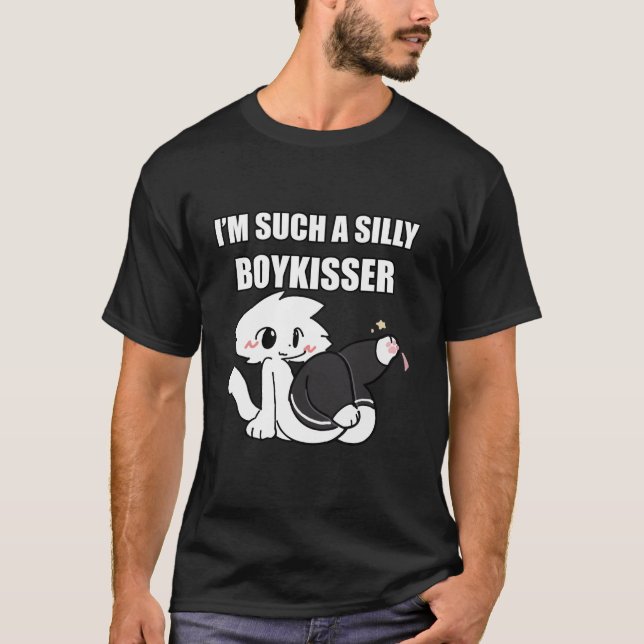 Camiseta Bobo Kisser Memória Femboy Orgulho gay LGBTQ Longo (Frente)