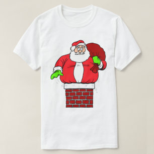 Camiseta Bobo Papai Noel de cabeça para baixo no Natal da C