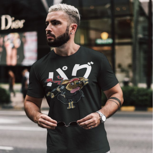 Camiseta Bobo Pug Dog Samurai (Criador carregado)