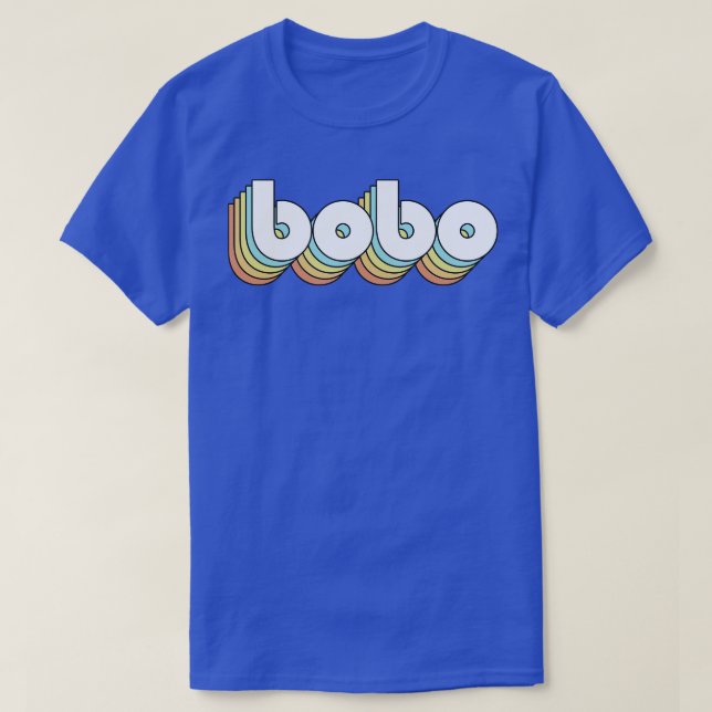 Camiseta Bobo Retro Arco Tipografia Estilo Esmaecido (Frente do Design)