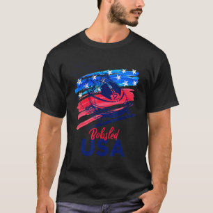 Camiseta Bobsled Eua Suporta O Skeleton Team T U Flag